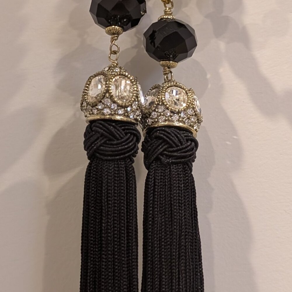 HEIDI DAUS "HOW SUITE IT IS" 1-PIECE Lariat-Style Tassel NECKLACE ~ 57-1/2" - Picture 3 of 8